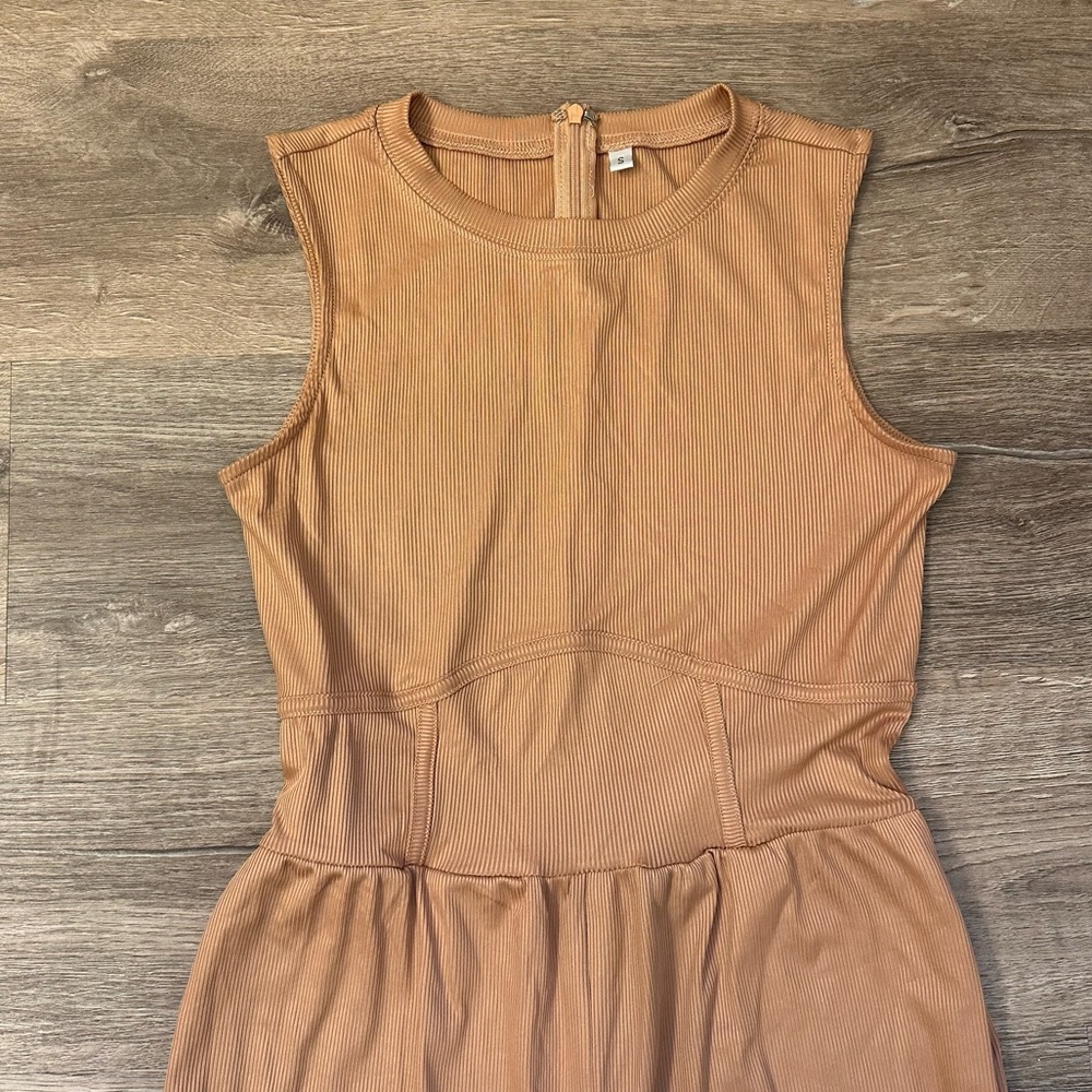 Elegant Tan Jumpsuit - Picture 7 of 12